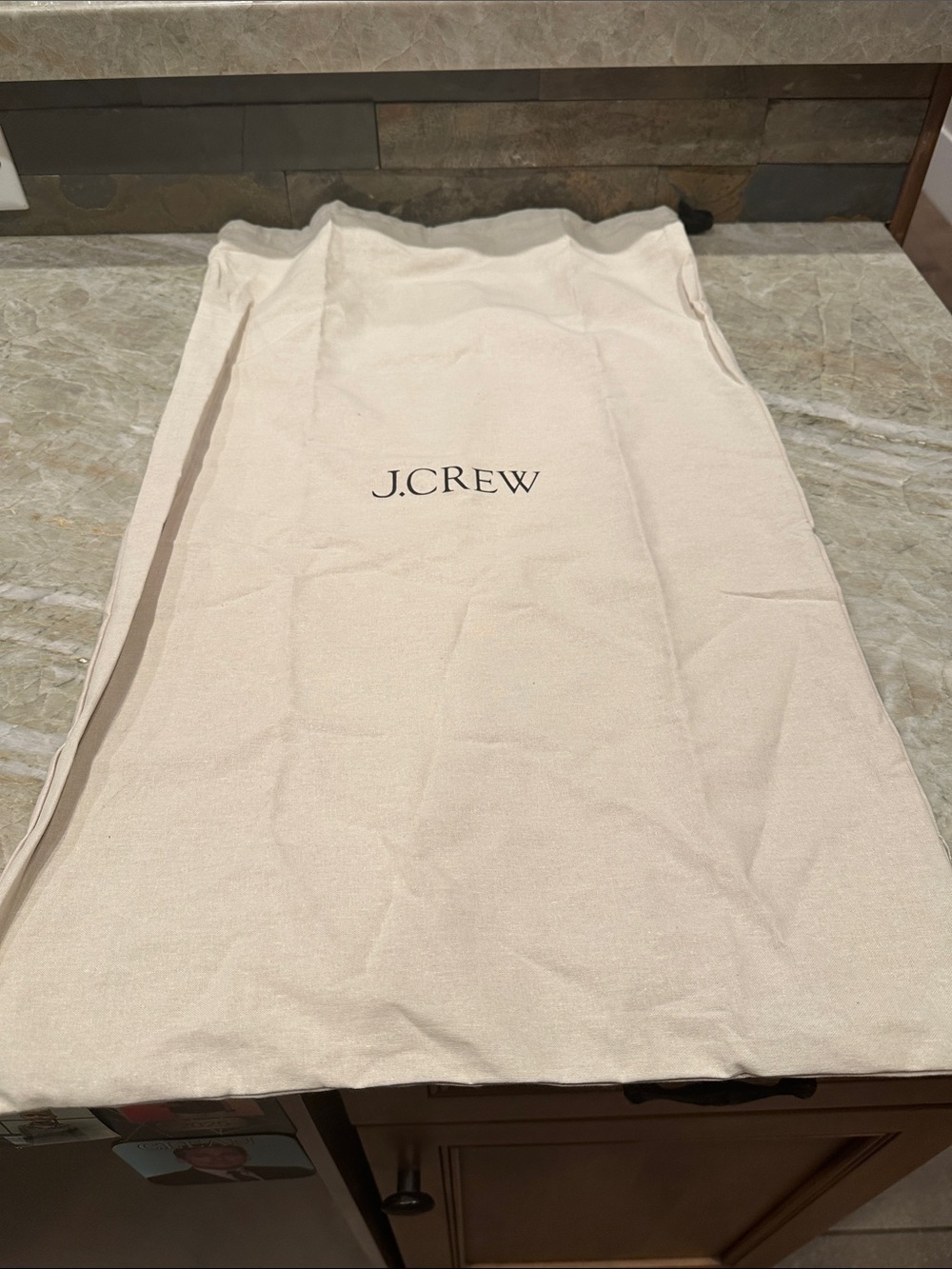 2/$10 or 3/$12 ❤️ J. Crew Cream Canvas Logo Dust Sack